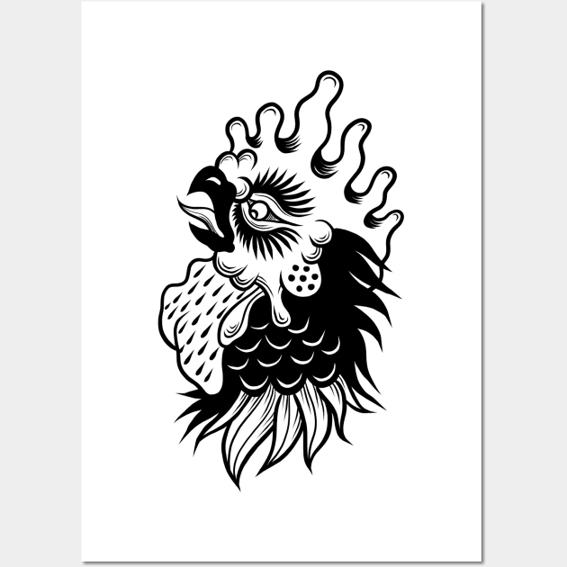 Rooster head Wall Art by Adorline